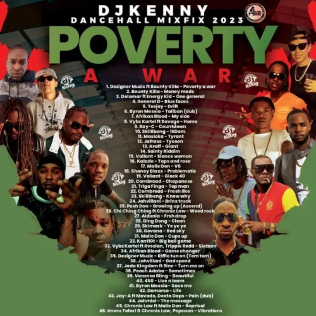 DJ KENNY PRESENTS POVERTY A WAR DANCEHALL MIXFIX (2023) POVERTY A WAR DANCEHALL MIXFIX