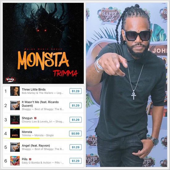 UK dancehall artist, Trimma, sees massive success on US iTunes Chart with “Monsta” Trimma